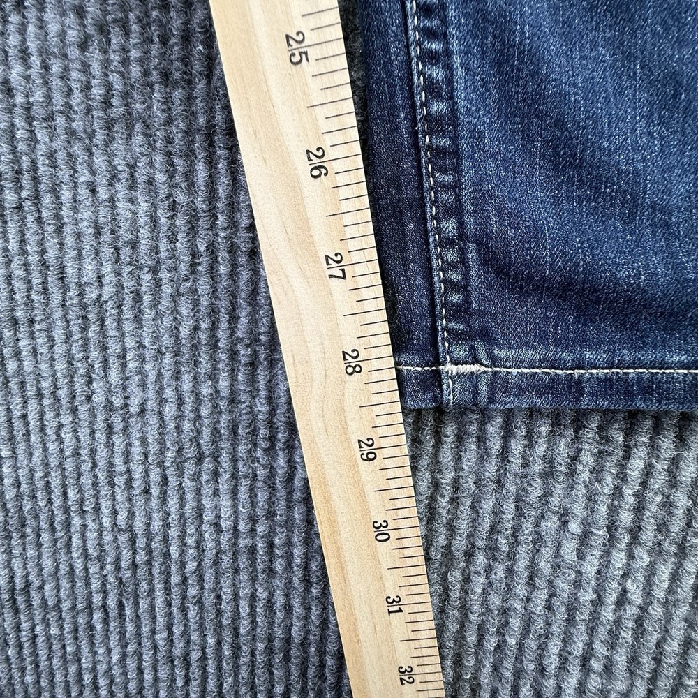 Calvin Klein Men's Slim Straight Blue Denim Jeans, Cotton, Medium Wash, 5-Pocket - Picture 2 of 6